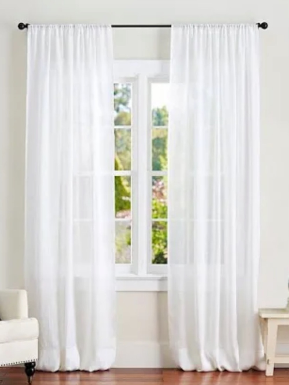 Restoration Hardware Linen optic white  Curtain Panel.